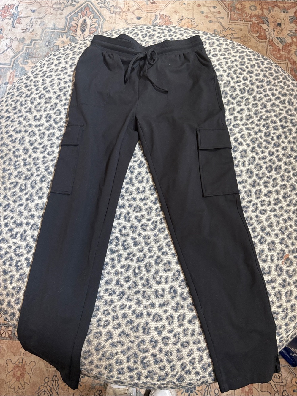 Rachel Zoe Black Cargo Joggers with Side Pockets